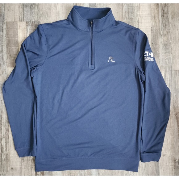 Rhoback Other - Rhoback Quarter Zip Pullover Mens Small Navy Eaton Power System Logo Performance